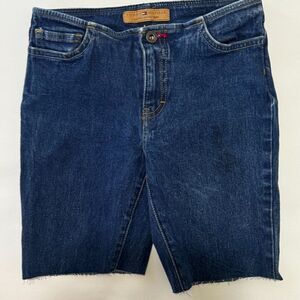 Tommy Hilfiger Kids Stretch Denim Shorts Size 8 | Blue Raw Hem Jean Cutoffs